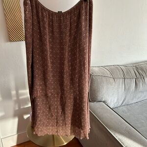 Style&com Vintage Brown Ruffles Praire
  Maxi Skirt Size 16 Western Bohemian